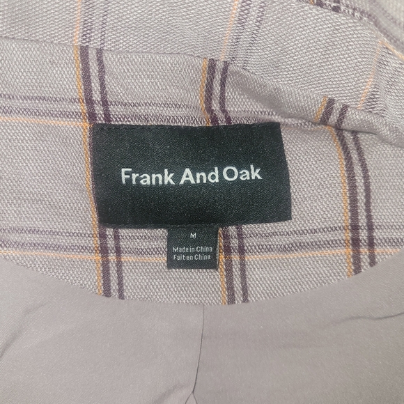 Frank & Oak Plaid Linen Blend Blazer with Matching Belt M - Picture 8 of 8